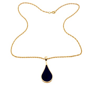 9ct gold Lapis Lazuli Pendant with chain